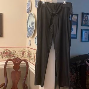NWT AGB cotton/polyester blend clack belted pants w/zipper, belt, pockets